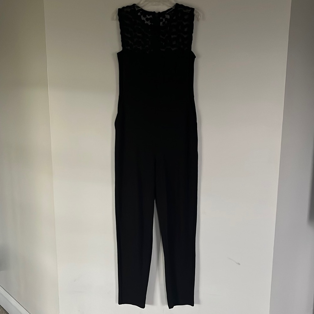 Black French connection lace top sleeveless jumpsuit